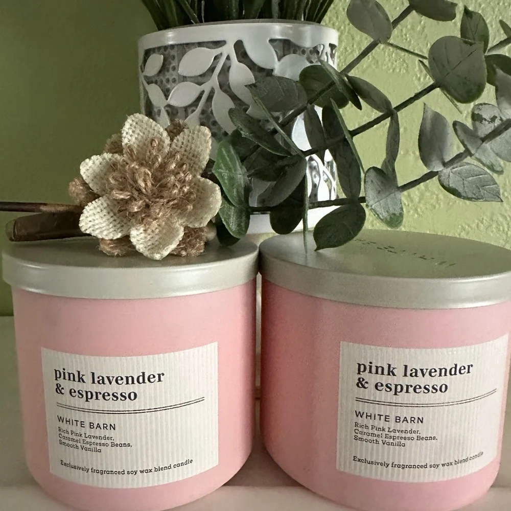 White Barn Pink Lavender & Espresso Candle Set